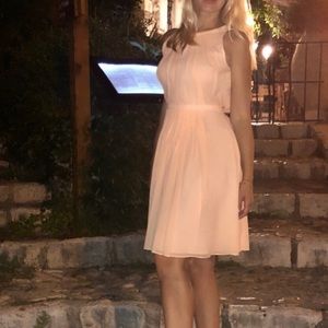 SOLD—MAX MARA SHINE! peach gentle sleeveless dress